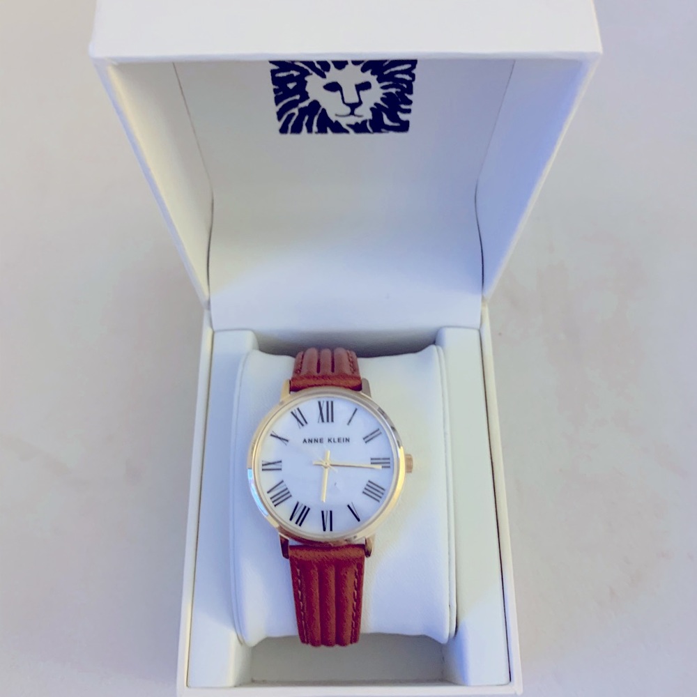 Anne Klein Leather strap watch